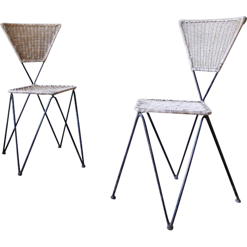 Set of 2 vintage garden chairs by Karl Fostel Senior Erben - 1950s