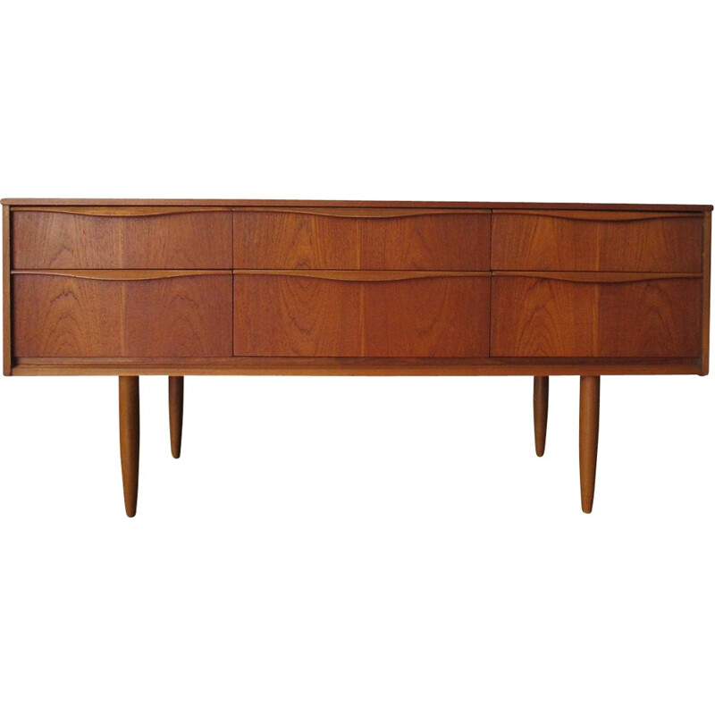 Vintage Teak Chest of 6 drawers - 1960s