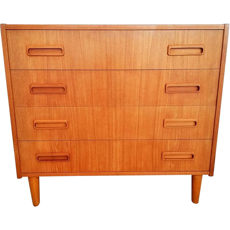 Vintage Teak chest of four drawers - 1960s