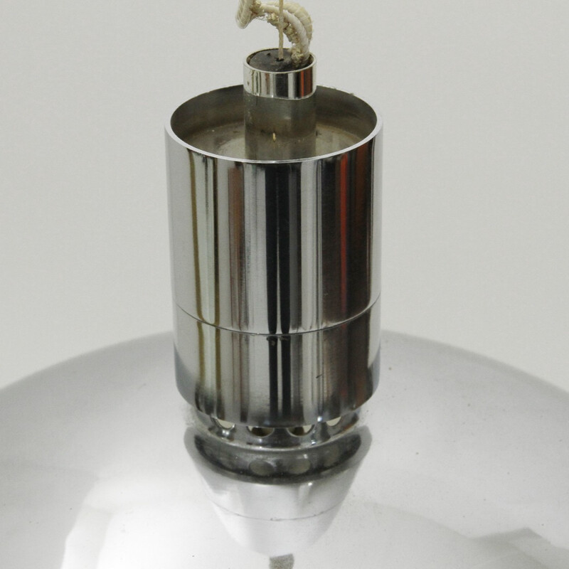 Vintage Chromed pendant lamp model AM-AS by Franco Albini for Sirrah - 1960s