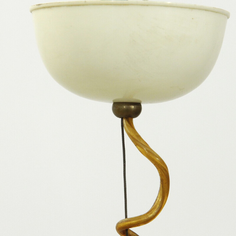 Vintage Murano glass pendant lamp by Renato Toso for Leucos - 1960s