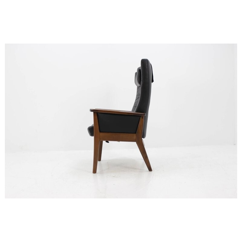 Vintage Modern Leather Armchair from Denmark - 1990s