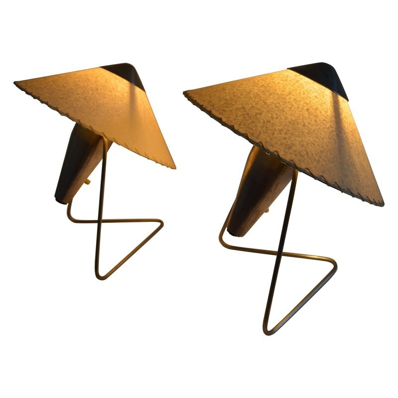 Pair of Vintage Lamps Designed by Helena Frantová - 1950s