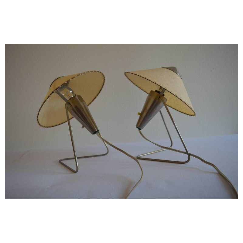 Pair of Vintage Lamps Designed by Helena Frantová - 1950s