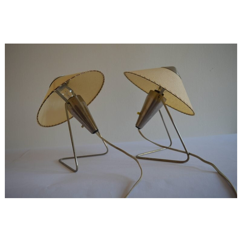 Paire de Lampes vintage Conçues par Helena Frantová - 1950