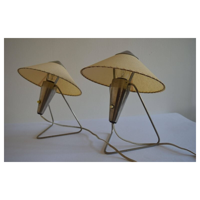 Paire de Lampes vintage Conçues par Helena Frantová - 1950