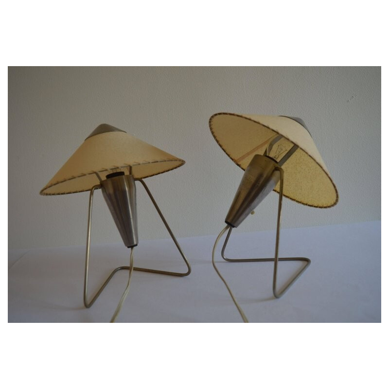 Paire de Lampes vintage Conçues par Helena Frantová - 1950