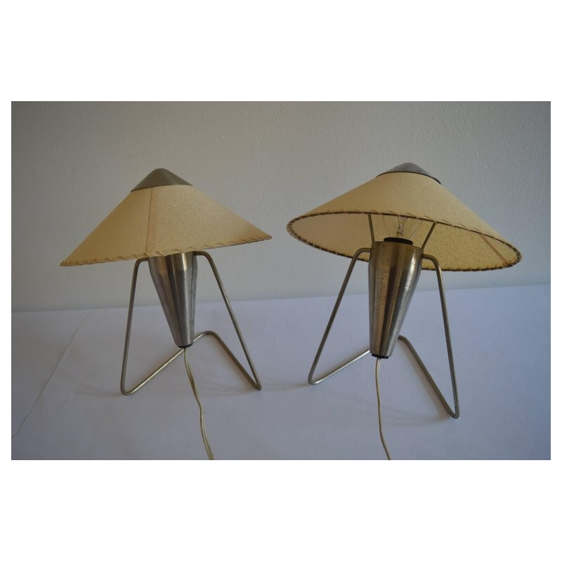 Pair of Vintage Lamps Designed by Helena Frantová - 1950s