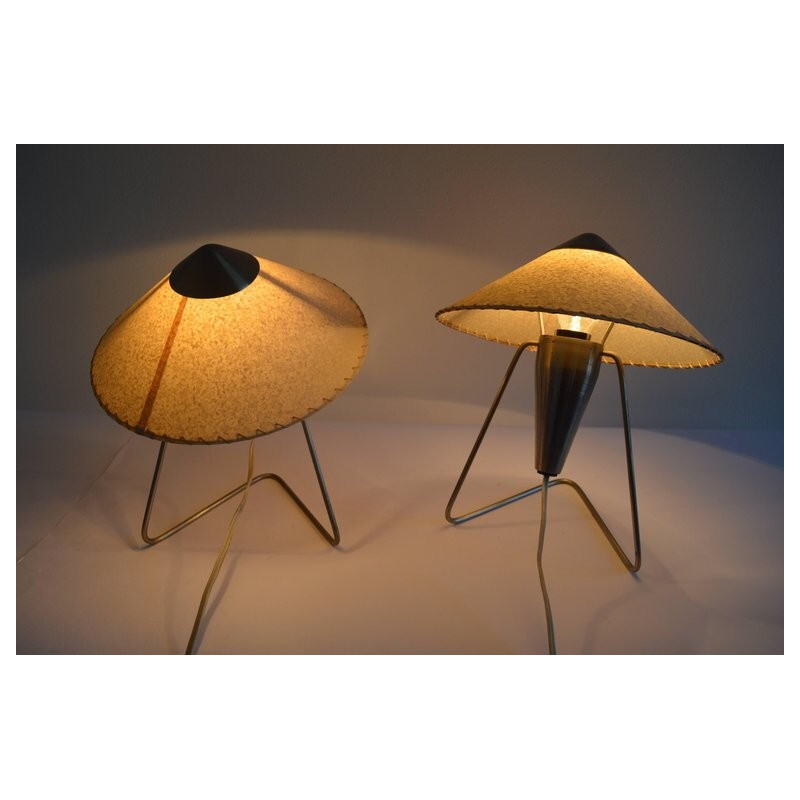 Pair of Vintage Lamps Designed by Helena Frantová - 1950s