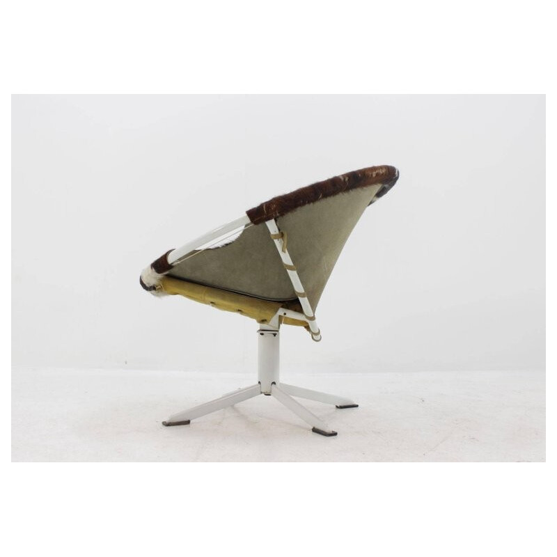 Vintage-Sessel aus Rindslederpar Lusch Erzeugnis - 1960