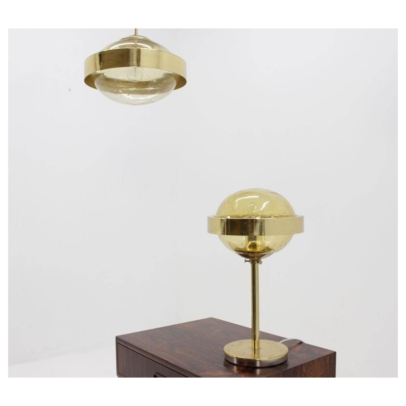 Vintage set of UFO table lamps by Kamenicky Šenov - 1970s
