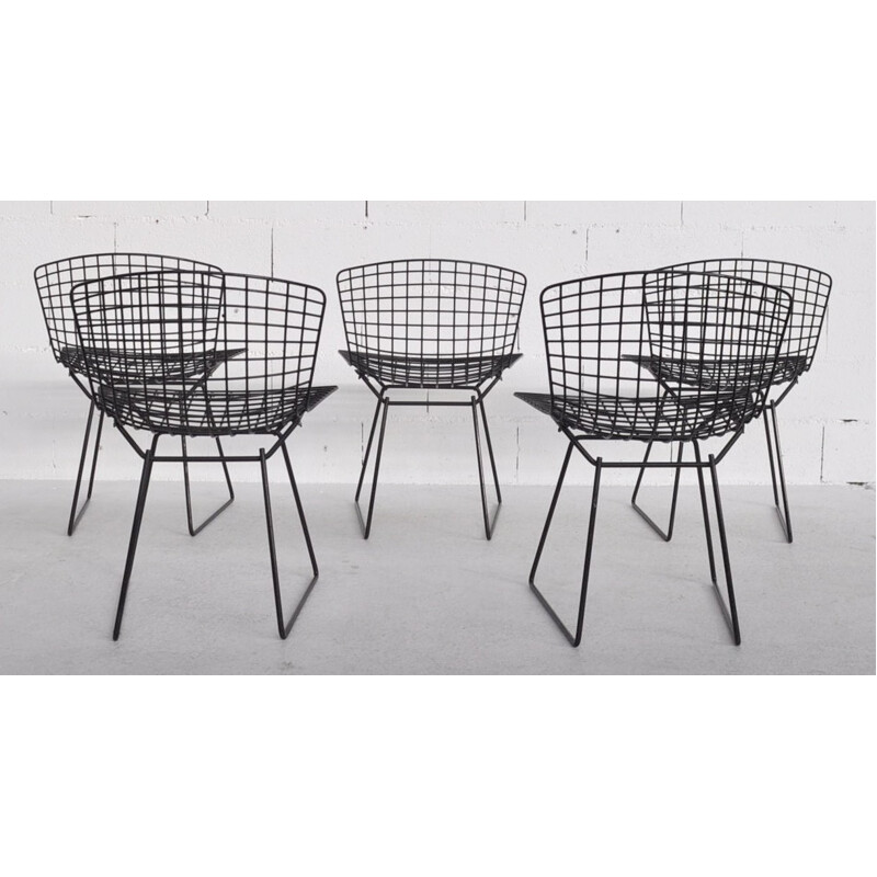 Set of 5 dining chairs, Harry BERTOIA, 1970s