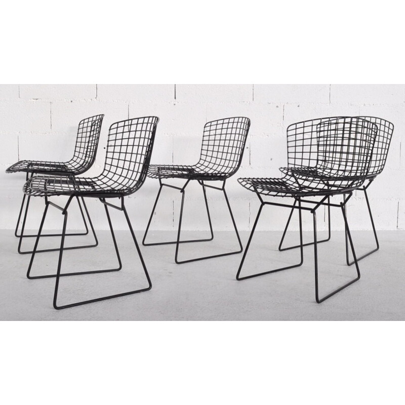 Set of 5 dining chairs, Harry BERTOIA, 1970s