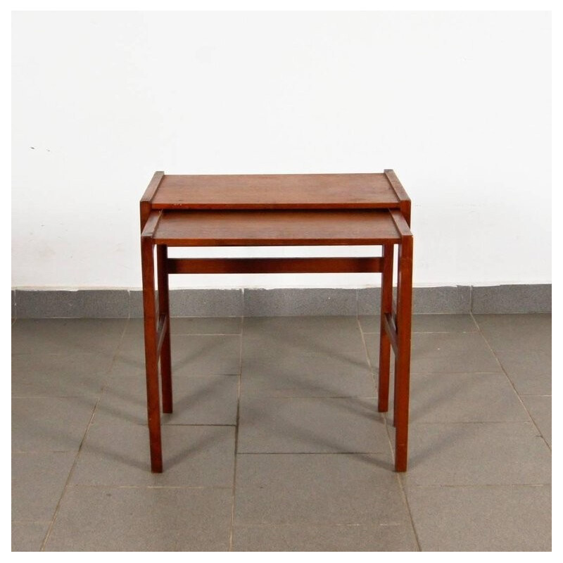 Suite de 2 tables gigognes danoises vintage - 1960