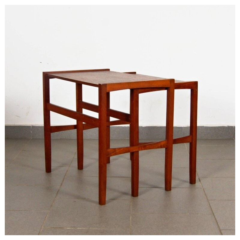 Suite de 2 tables gigognes danoises vintage - 1960