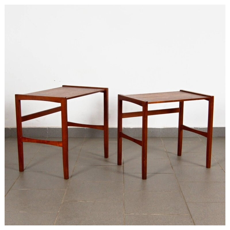 Suite de 2 tables gigognes danoises vintage - 1960