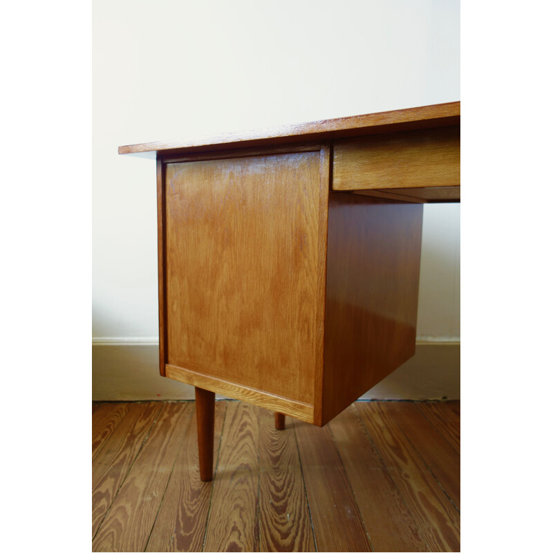 Vintage scandinavian oak desk - 1960s