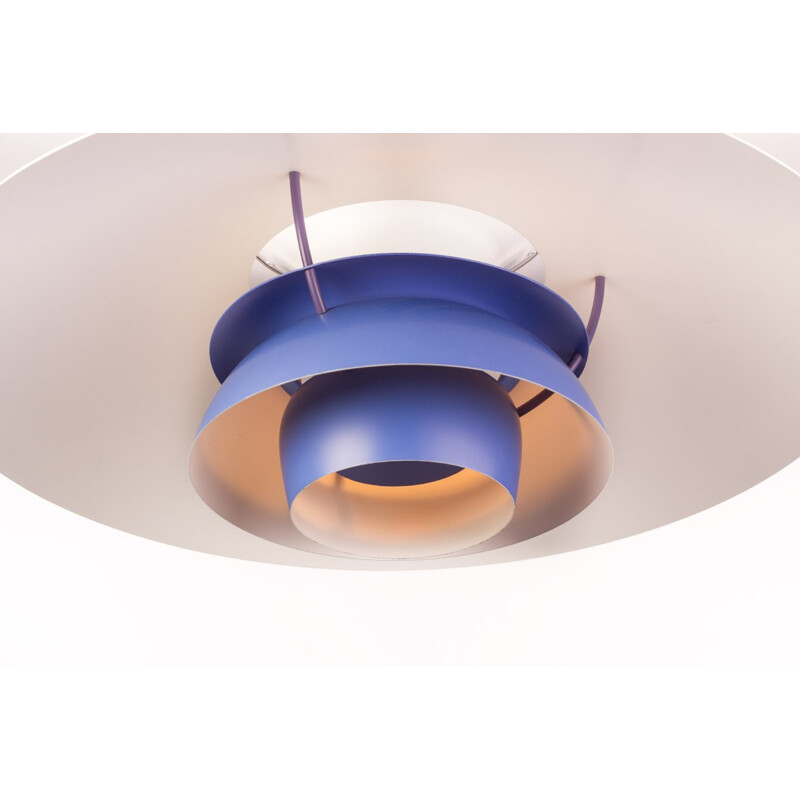 Vintage blue PH5 Pendant Lamp by Poul Henningsen for Louis Poulsen - 1960s