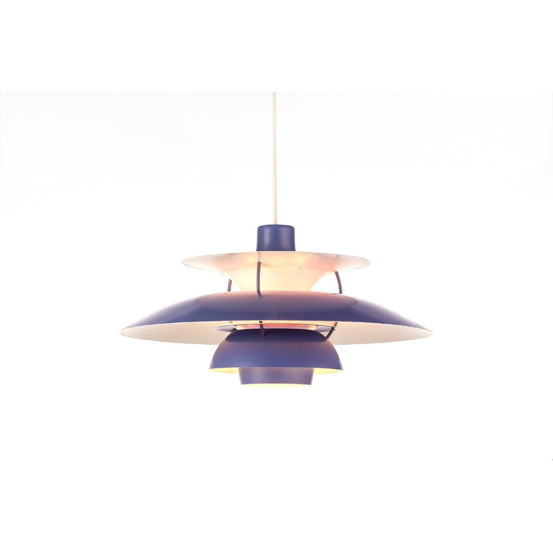 Vintage blue PH5 Pendant Lamp by Poul Henningsen for Louis Poulsen - 1960s