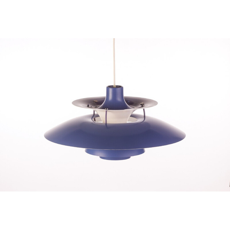 Vintage blue PH5 Pendant Lamp by Poul Henningsen for Louis Poulsen - 1960s
