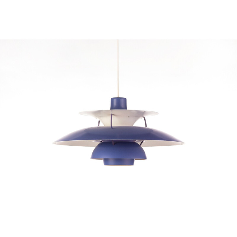 Vintage blue PH5 Pendant Lamp by Poul Henningsen for Louis Poulsen - 1960s