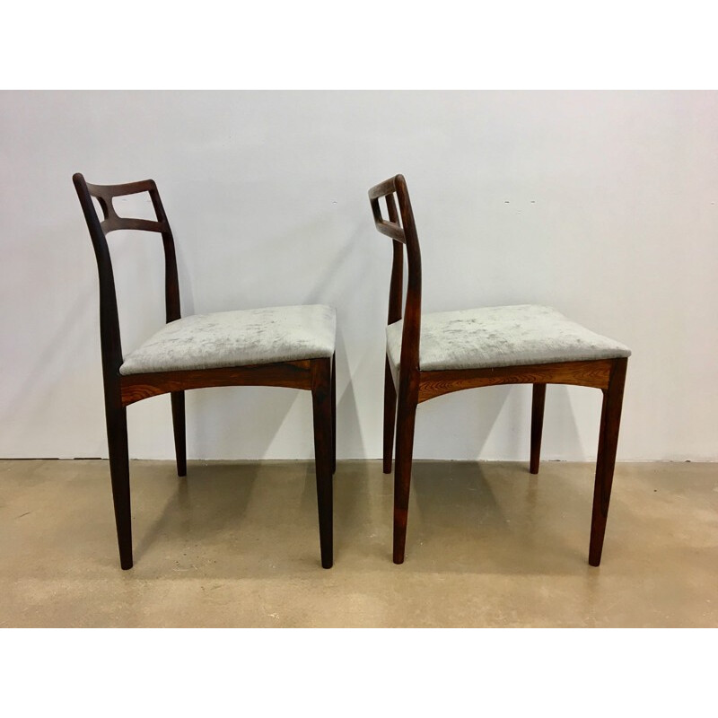 Set of 8 Danish Dining Chairs in rosewood by Johannes Andersen for Christian Linneberg - 1960s