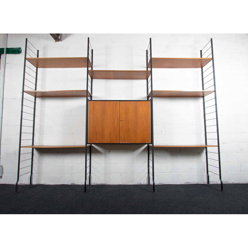 Vintage wall unit in teak - 1960s