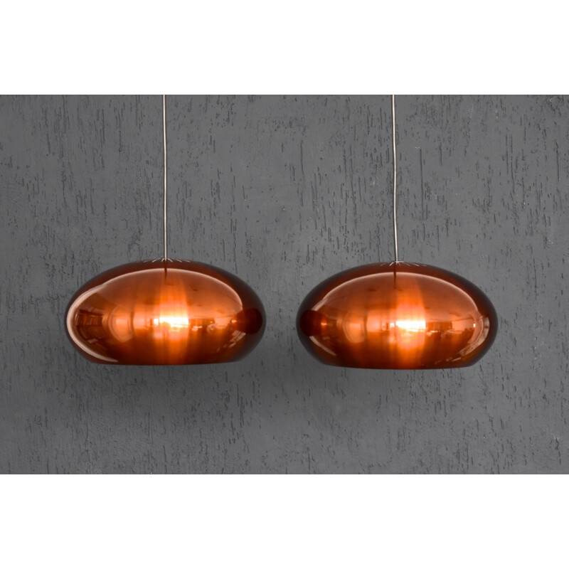 Set of 2 pendant lamps by Jo Hammerborg for Fog & Mørup Denmark - 1960s