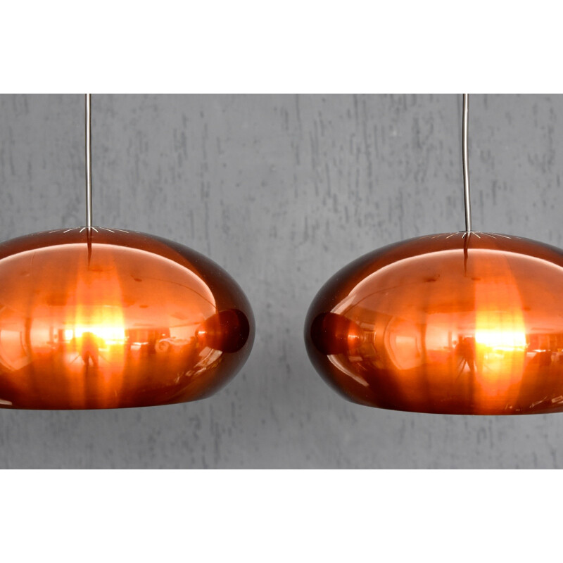 Set of 2 pendant lamps by Jo Hammerborg for Fog & Mørup Denmark - 1960s