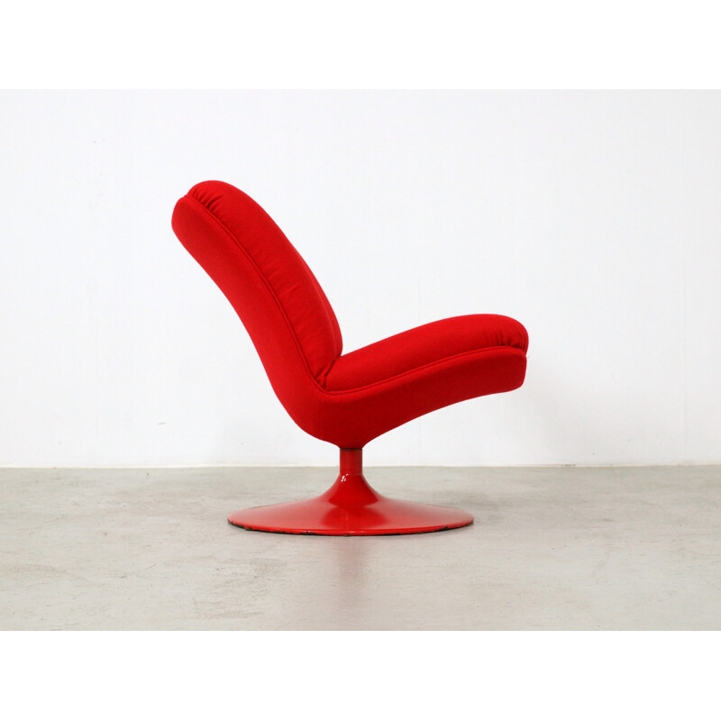 Red Lounge Chair "Model F504" by Geoffrey Harcourt for Artifort Model - 1970s