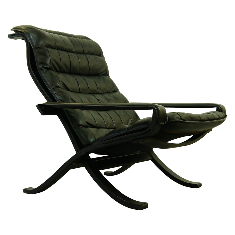 Flex lounge chair in plywood and leather, Ingmar RELLING - 1960s