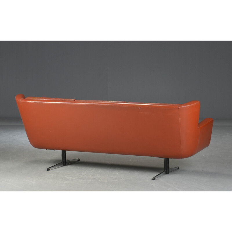 3 seater leather sofa by Skjold Sørensen - 1960s