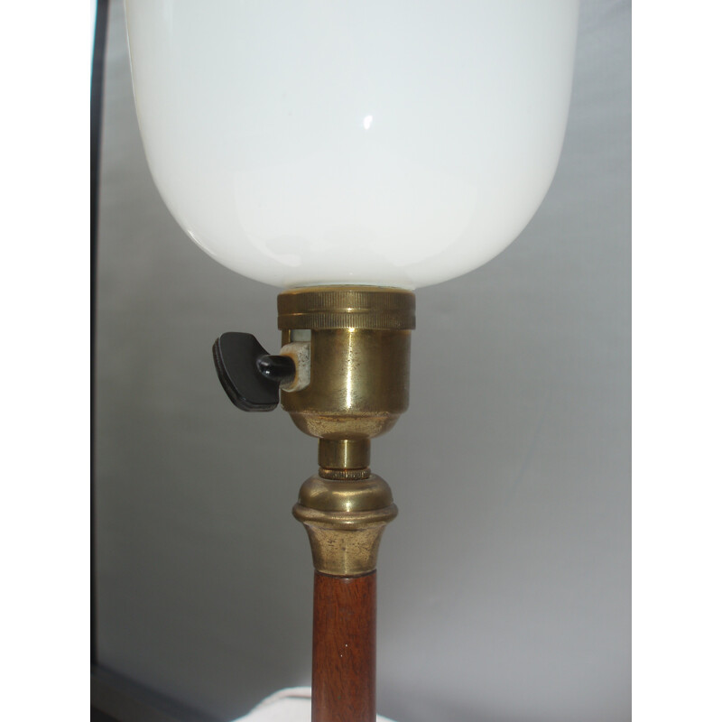 Petite lampe Mazda vintage avec pieds en laiton - 1940