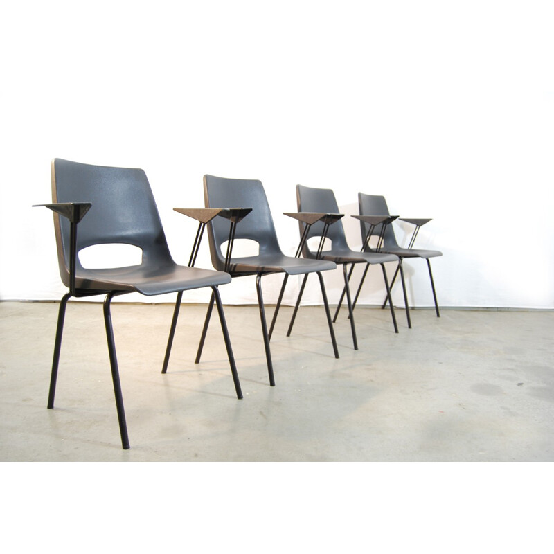 Set of 4 Industrial armchairs by Philippus Potter for Ahrend de Cirkel - 1970s