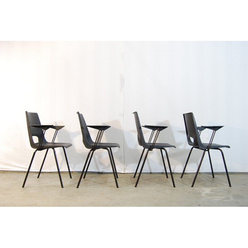 Set of 4 Industrial armchairs by Philippus Potter for Ahrend de Cirkel - 1970s