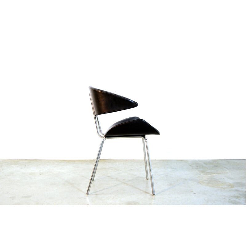 Dutch Industrial Tubular Metal Chair by Rob Parry - 1960s