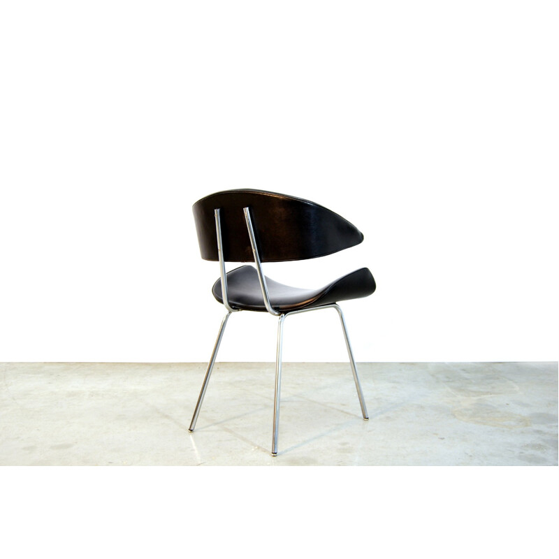 Dutch Industrial Tubular Metal Chair by Rob Parry - 1960s