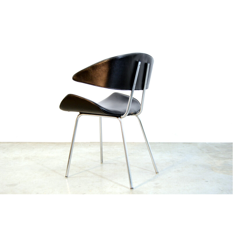 Dutch Industrial Tubular Metal Chair by Rob Parry - 1960s