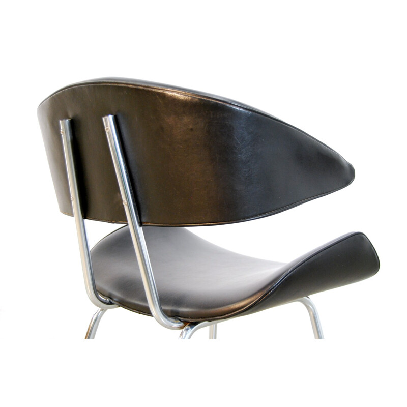 Dutch Industrial Tubular Metal Chair by Rob Parry - 1960s