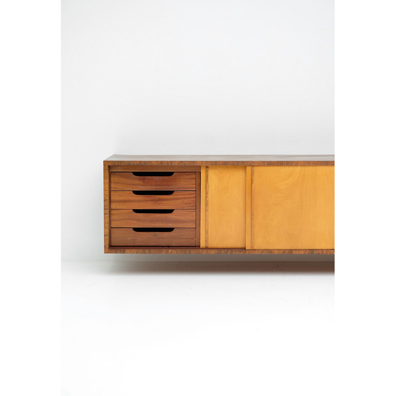 Vintage wood sideboard by Lucien Engels - 1960s