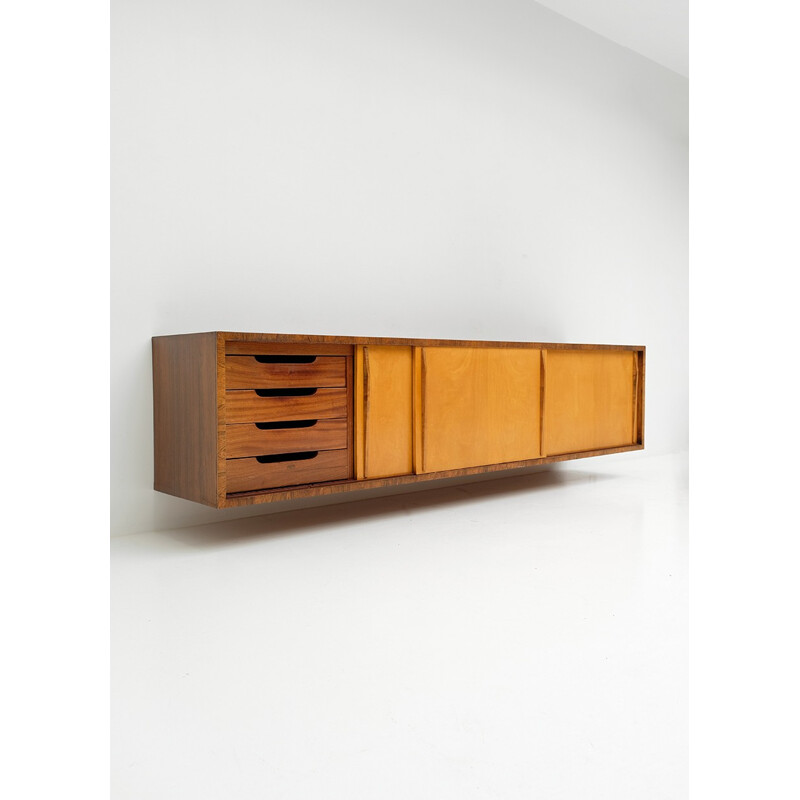 Vintage wood sideboard by Lucien Engels - 1960s