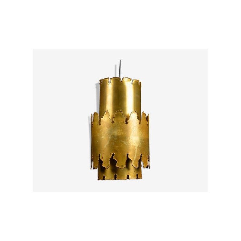 Vintage Brass pendant lamp by Aage Holm Sørensen - 1960s
