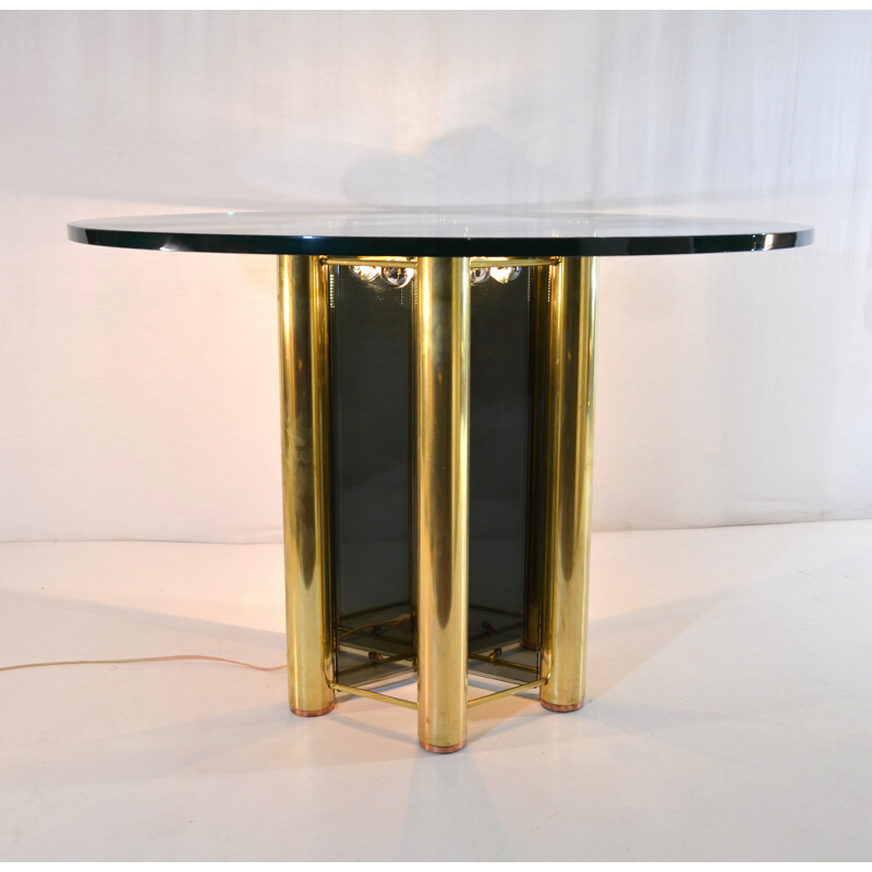 Vintage Round Dining Table in Brass - 1960s