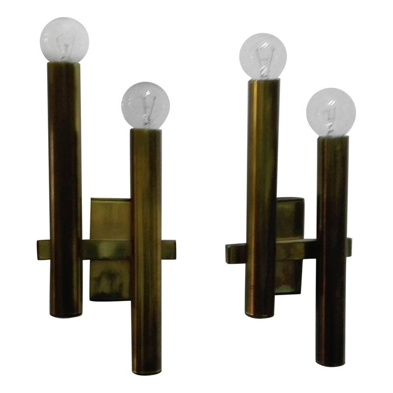 Set of 2 wall lamp by Gaetano Sciolari - 1960s