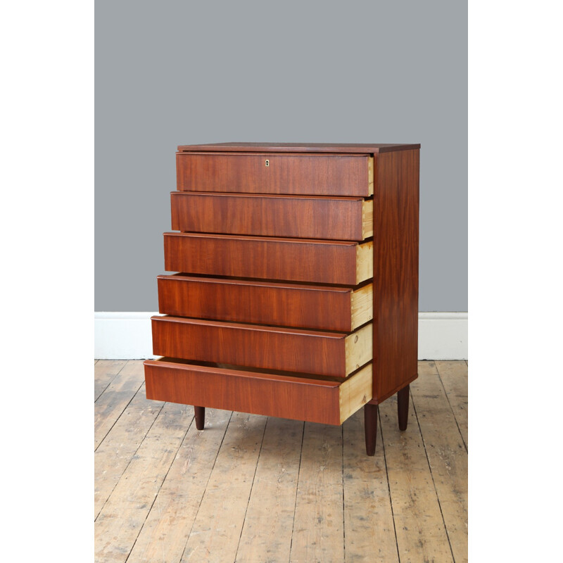 Danish Vintage Teak Chest of Drawers - 1950s