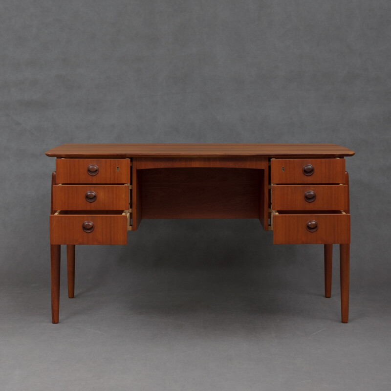 Danish vintage teak desk - 1960s