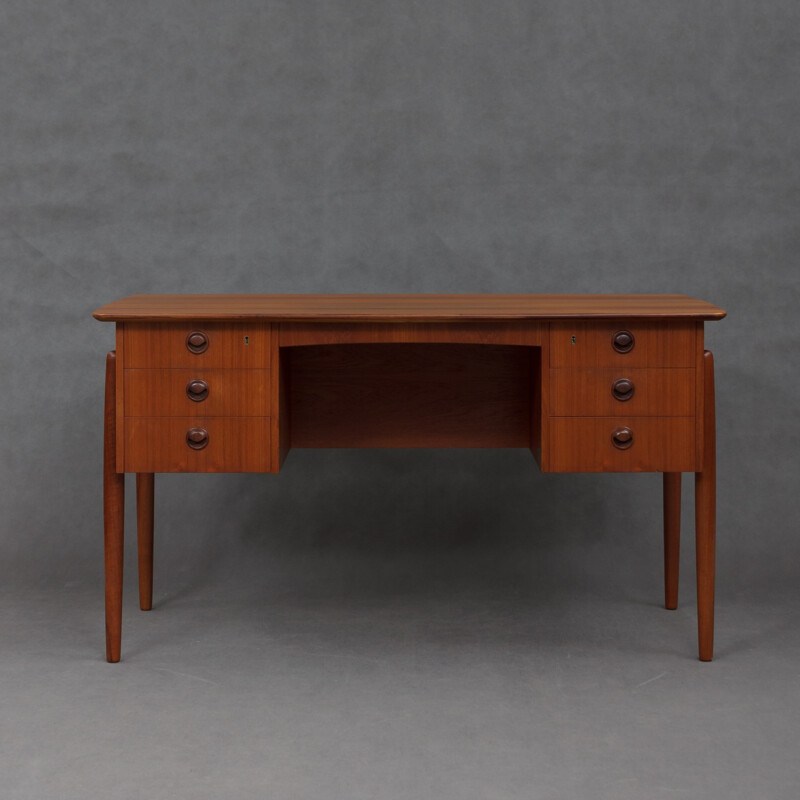 Danish vintage teak desk - 1960s