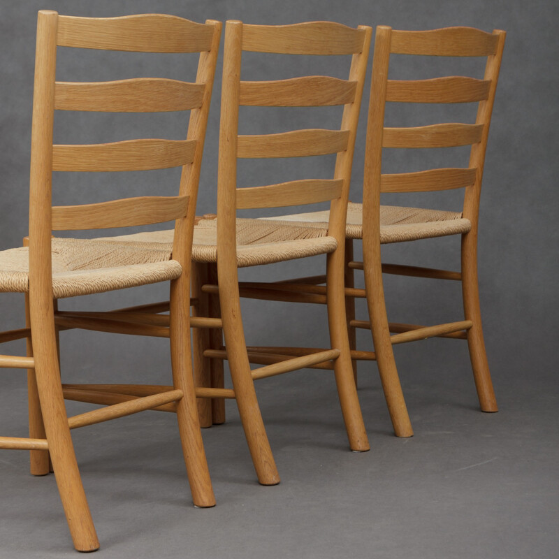 Set of 6 oak chairs by Kaare Klint - 1980s