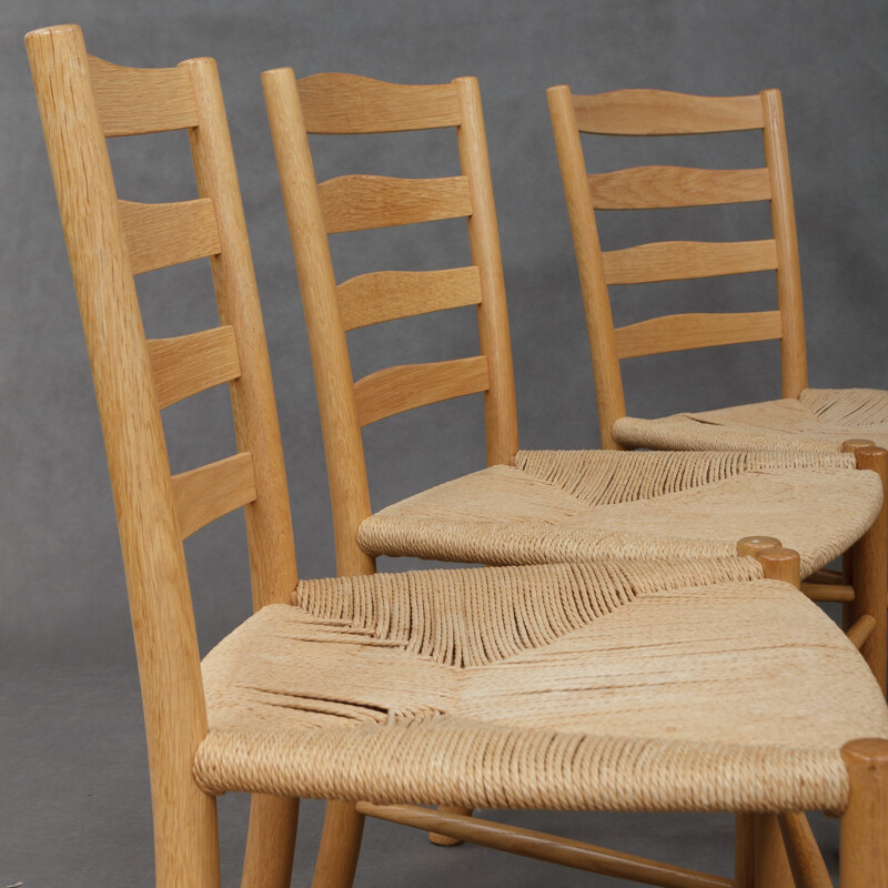 Set of 6 oak chairs by Kaare Klint - 1980s