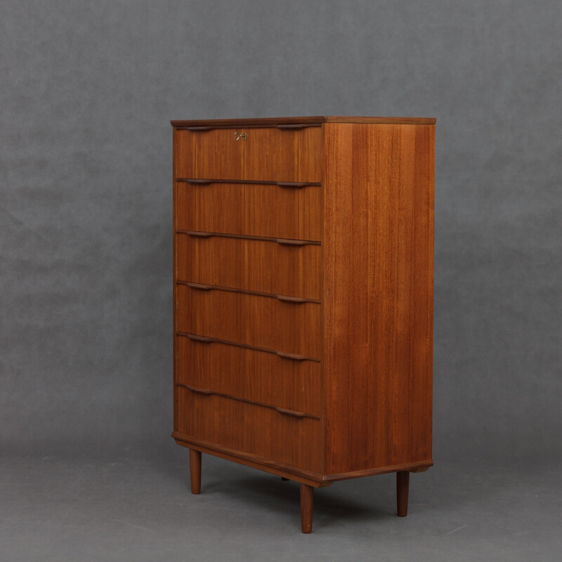 Vintage Danish teak chest of drawers - 1960s